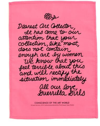 Dear Art Collector Handkerchief x Guerrilla Girls - Third Drawer Down