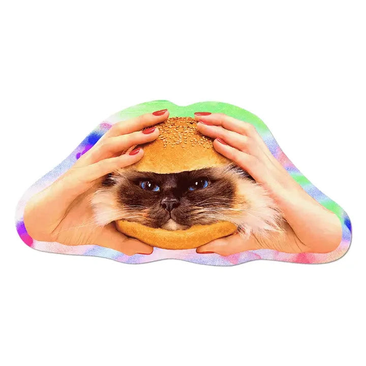 Holographic Cat burger Sticker x Apply Stickers - Third Drawer Down
