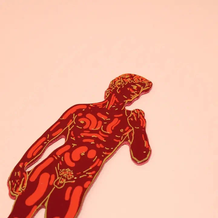 Red David Statue Bookmark x Ark - Third Drawer Down