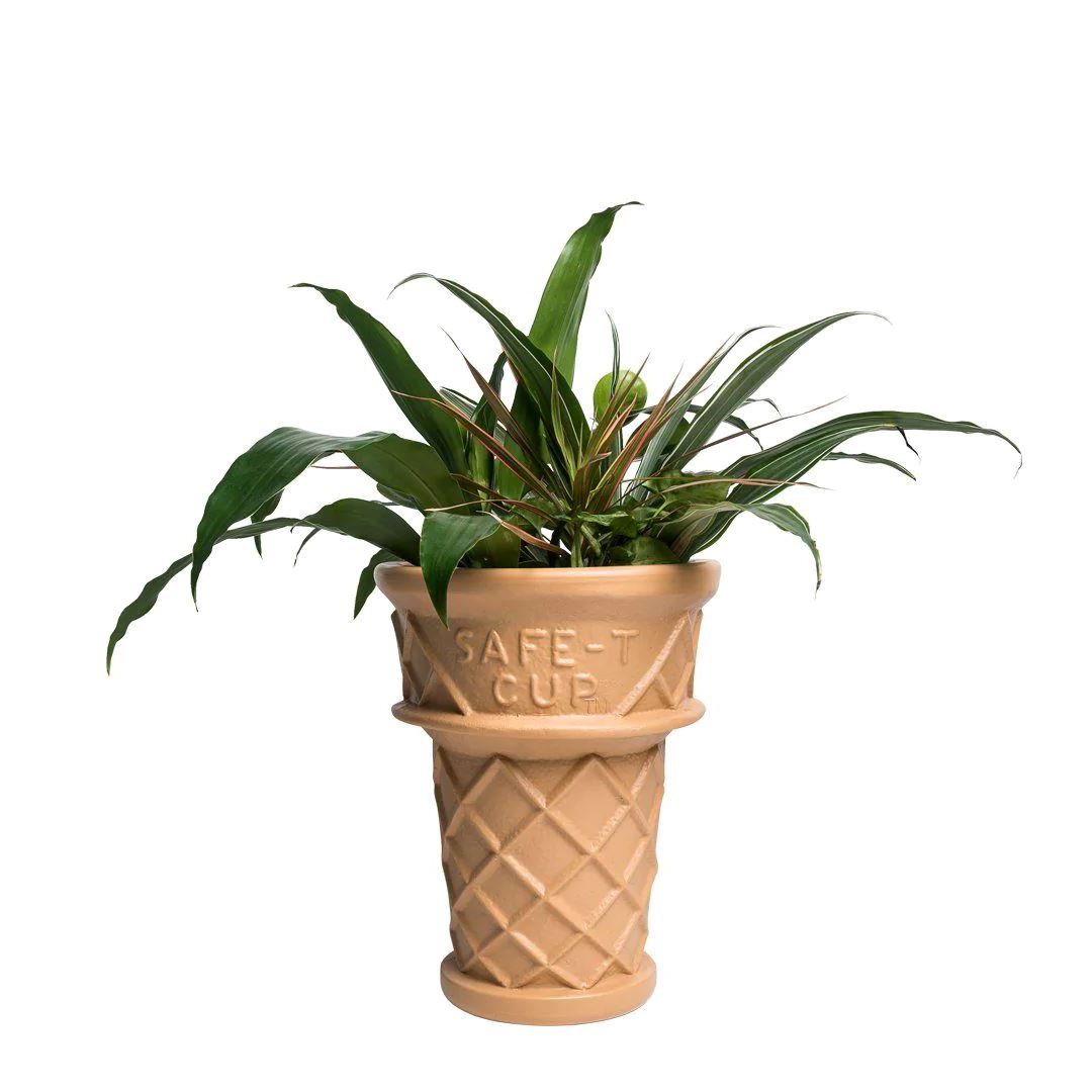 conical plant pots Giant Ice Cream Cone Planter