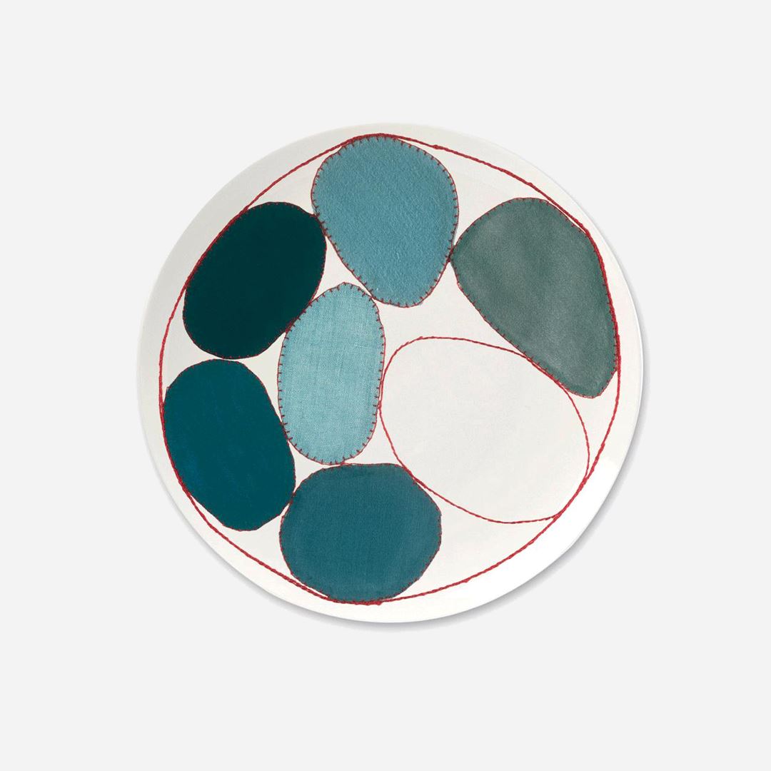 Fine Bone China Plate: Blue Circles x Louise Bourgeois Ceramic Third Drawer Down 
