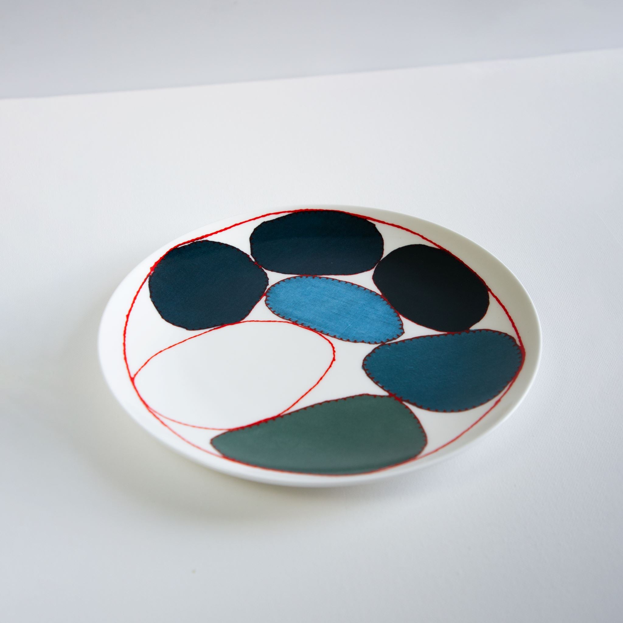 Fine Bone China Plate: Blue Circles x Louise Bourgeois - Third Drawer Down