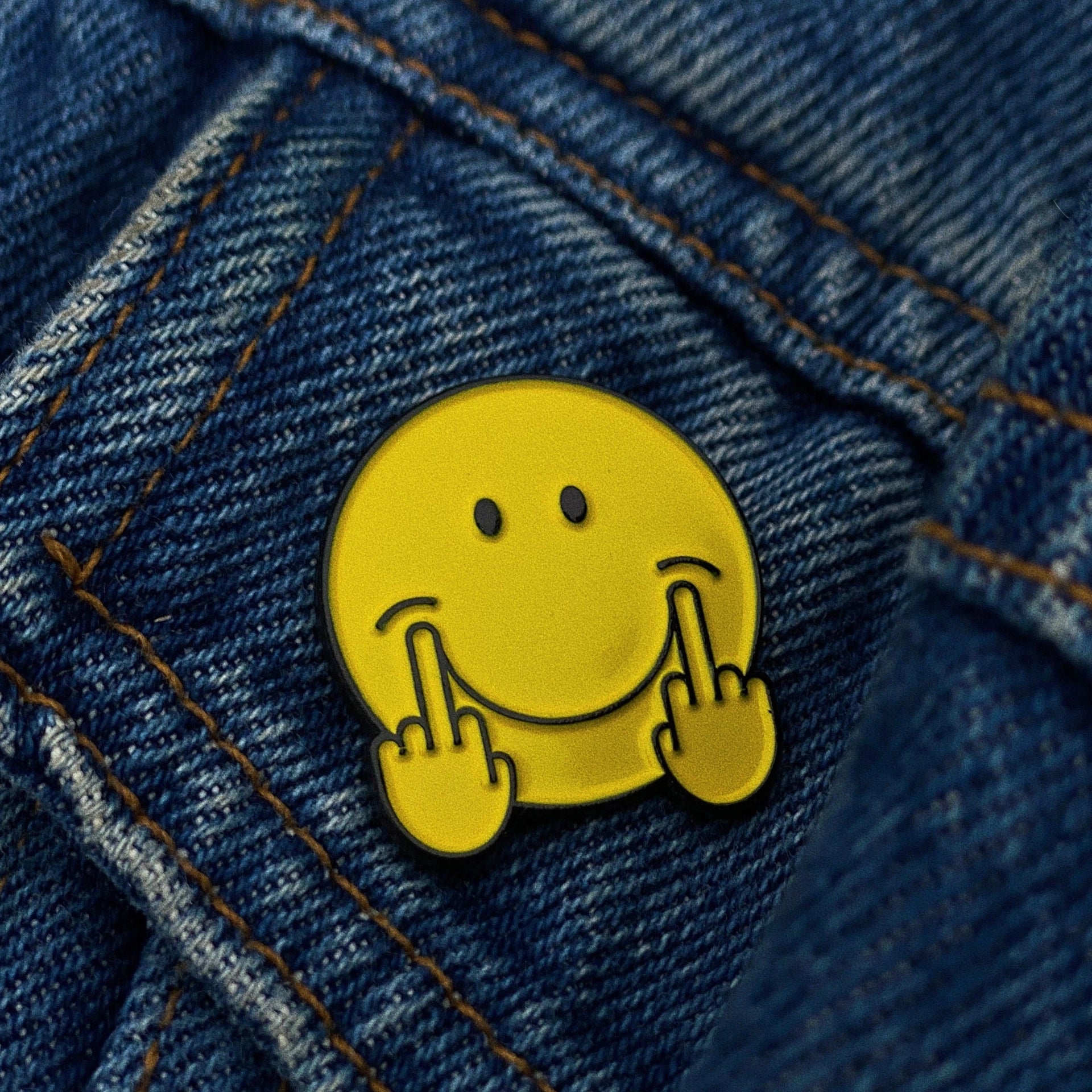 Middle Finger up Enamel Pin - Third Drawer Down