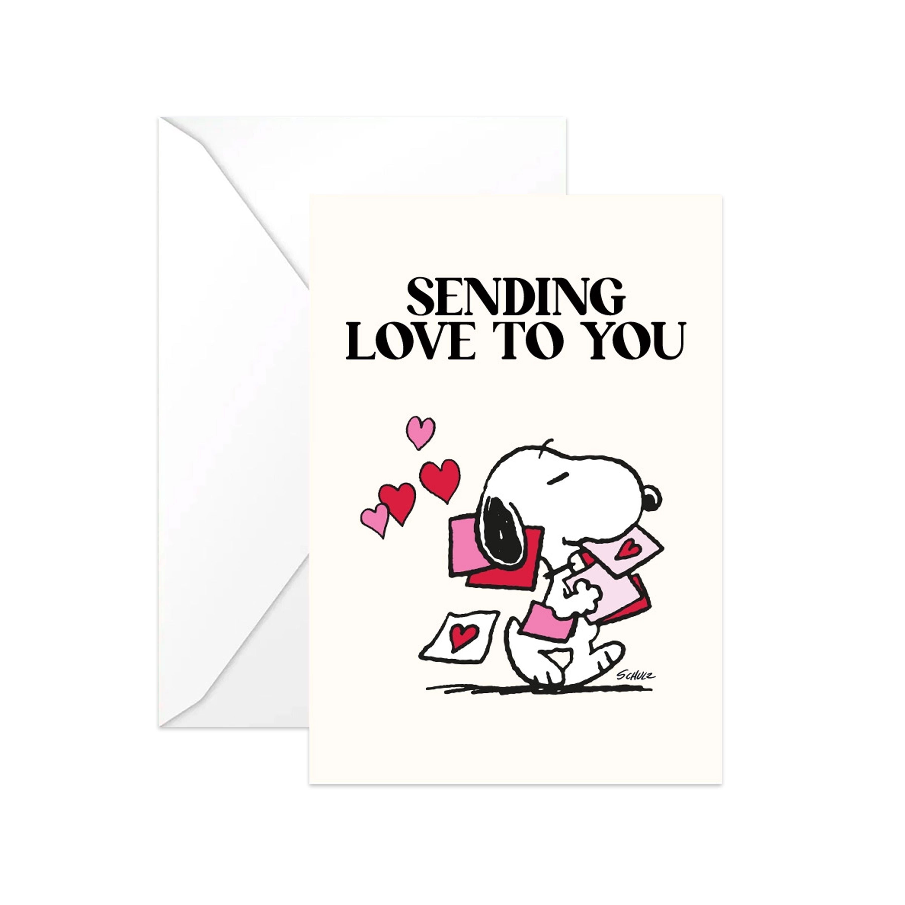 'Sending Love To You' Snoopy Card - Third Drawer Down