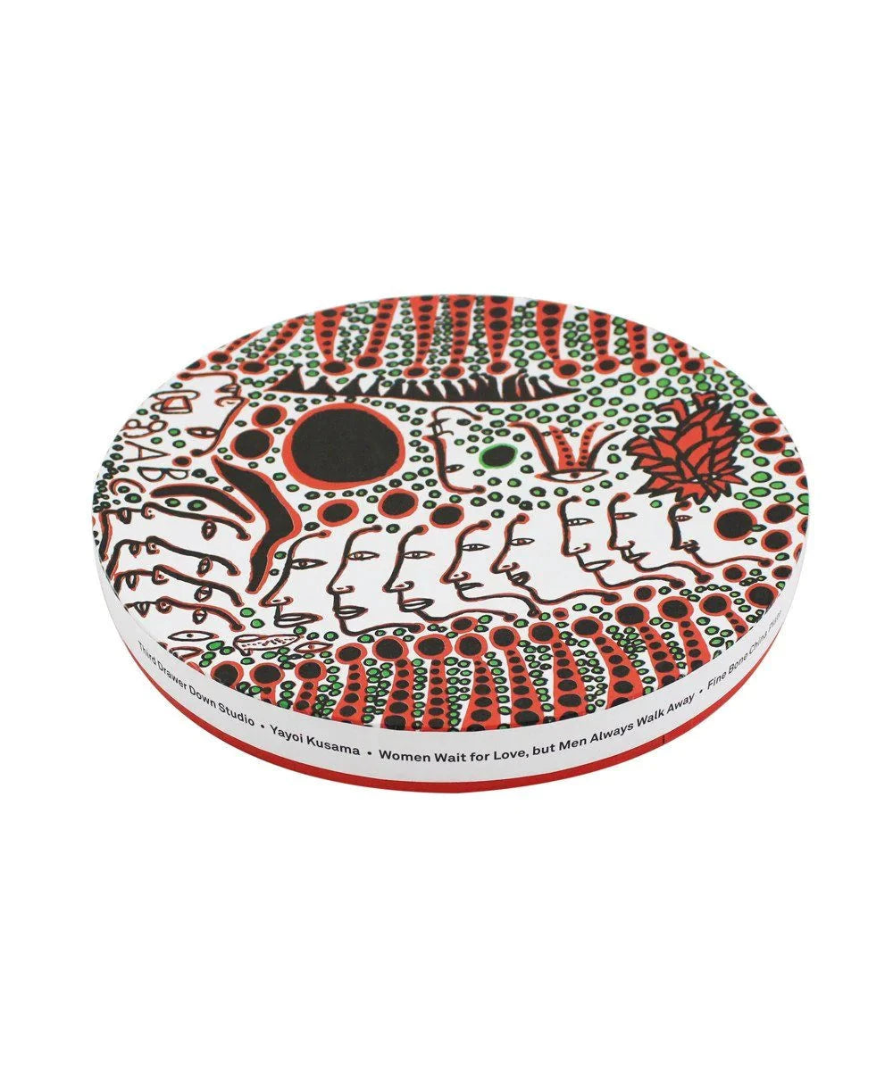 Women Wait For Love, But Men Always Walk Away Ceramic Plate x Yayoi Kusama - Third Drawer Down