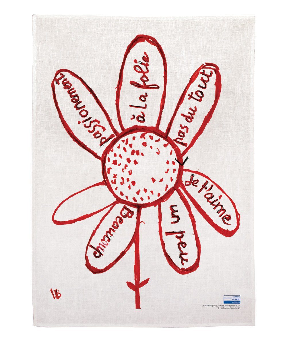 Virtues Theologales Linen Tea Towel x Louise Bourgeois - Third Drawer Down