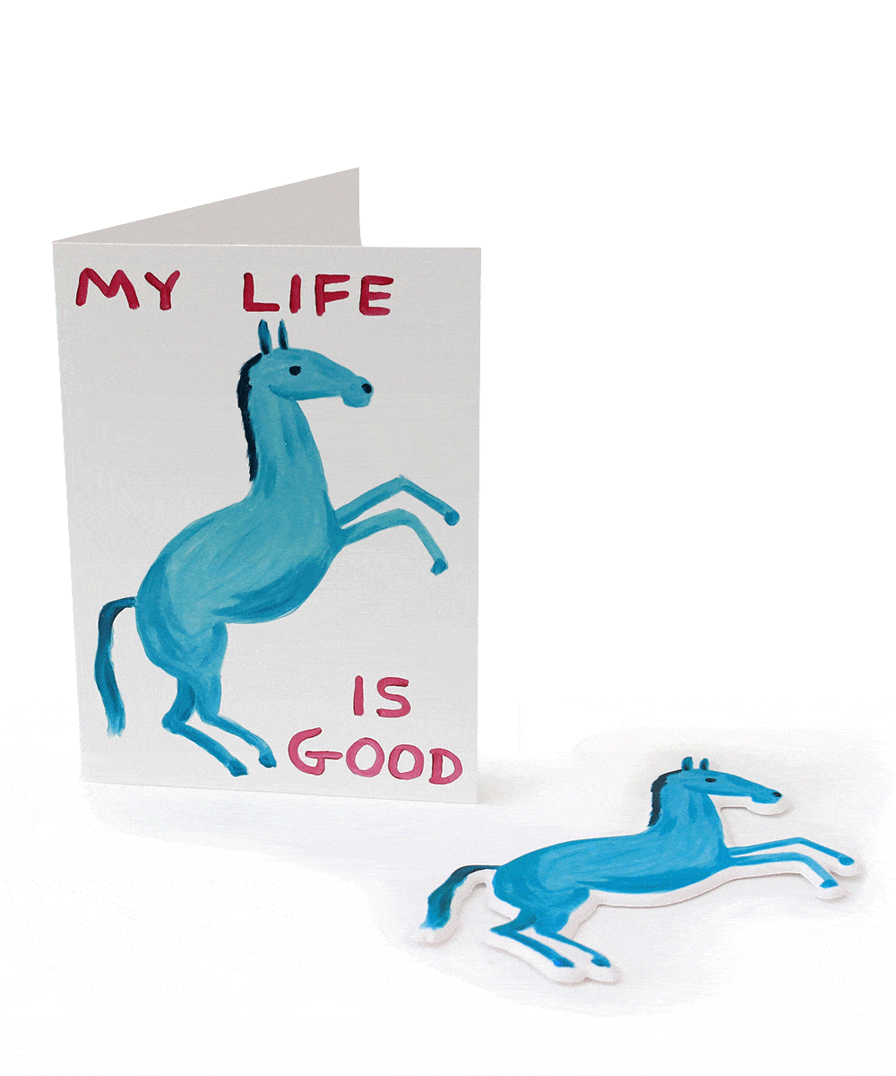 My Life Is Good Puffy Sticker Card x David Shrigley - Third Drawer Down