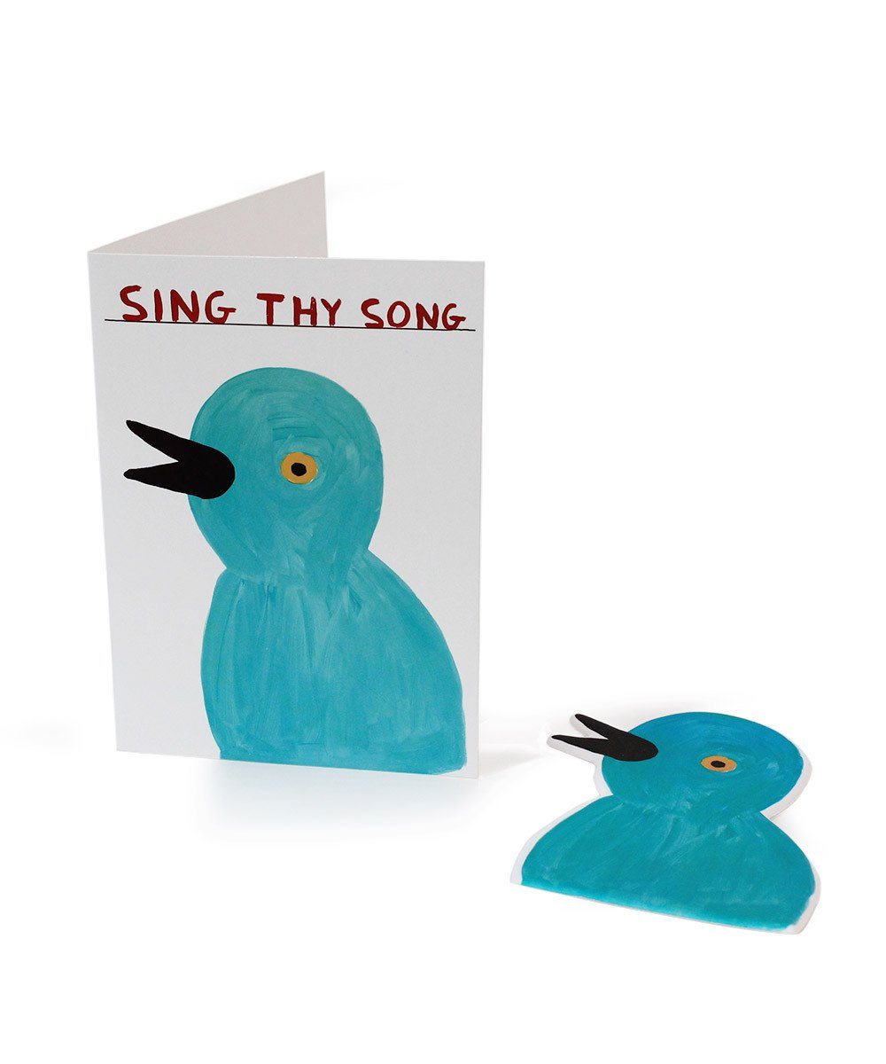 Sing Thy Song Puffy Sticker Card x David Shrigley - Third Drawer Down