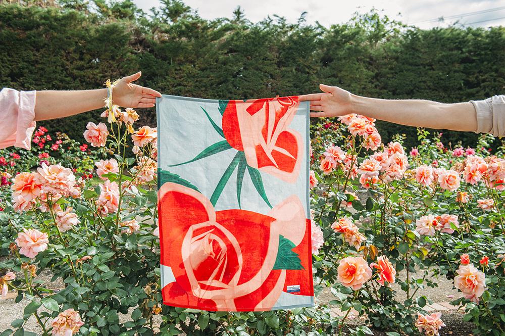 Red Rose Linen Tea Towel x Alex Katz - Third Drawer Down
