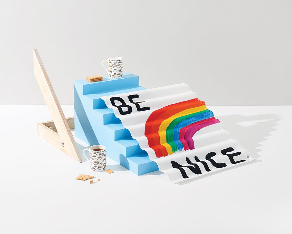 Be Nice Tea Towel x David Shrigley - Third Drawer Down