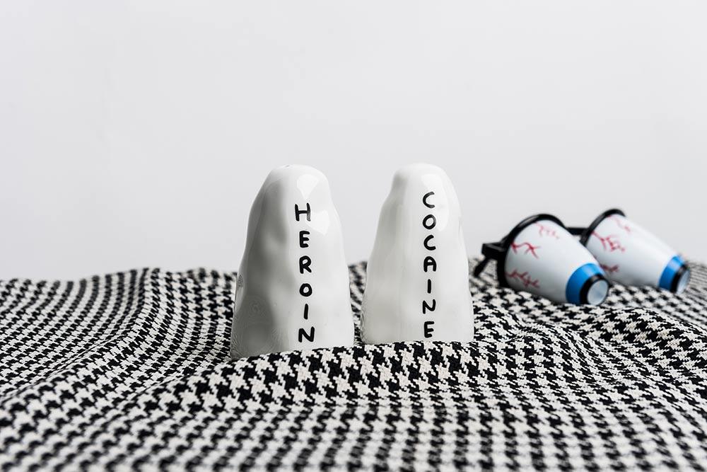 Cocaine & Heroin Salt and Pepper Shakers x David Shrigley - Third Drawer Down