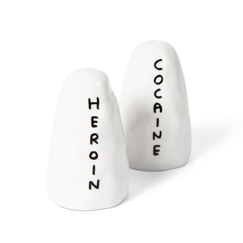 Cocaine & Heroin Salt and Pepper Shakers x David Shrigley - Third Drawer Down