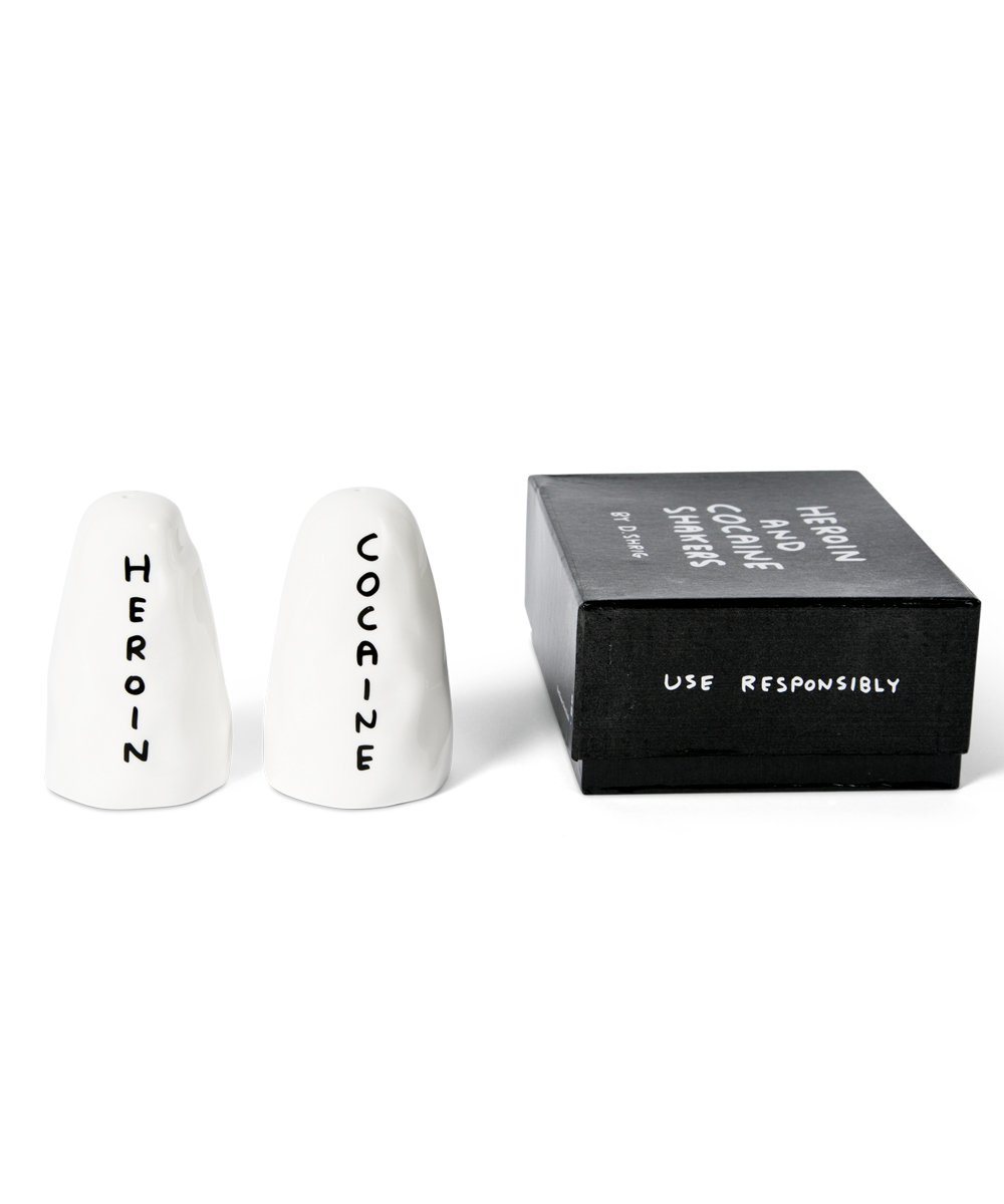 Cocaine & Heroin Salt and Pepper Shakers x David Shrigley - Third Drawer Down
