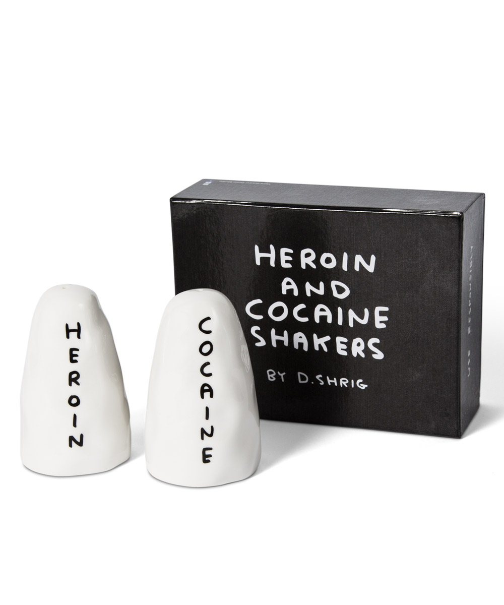 Cocaine & Heroin Salt and Pepper Shakers x David Shrigley - Third Drawer Down