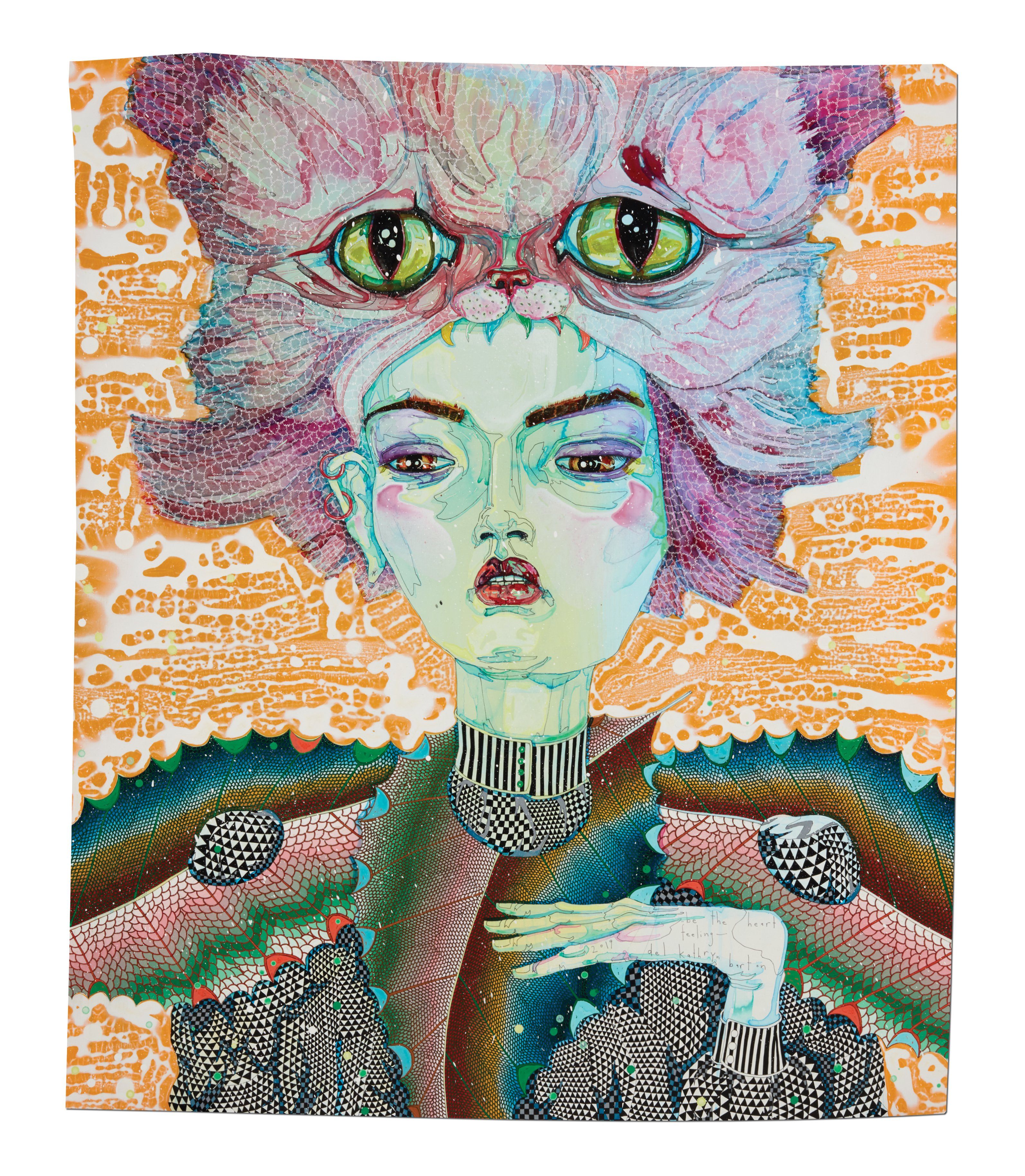 Be The Heart Feeling Silk Scarf x Del Kathryn Barton - Third Drawer Down