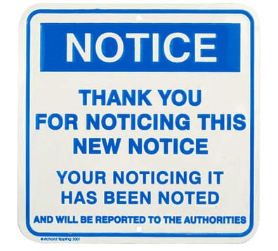 Notice x Richard Tipping - Third Drawer Down