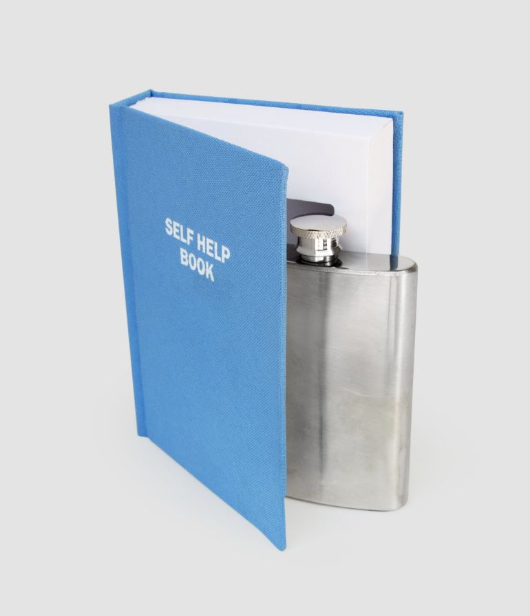 Flask in a Self Help Book - Third Drawer Down