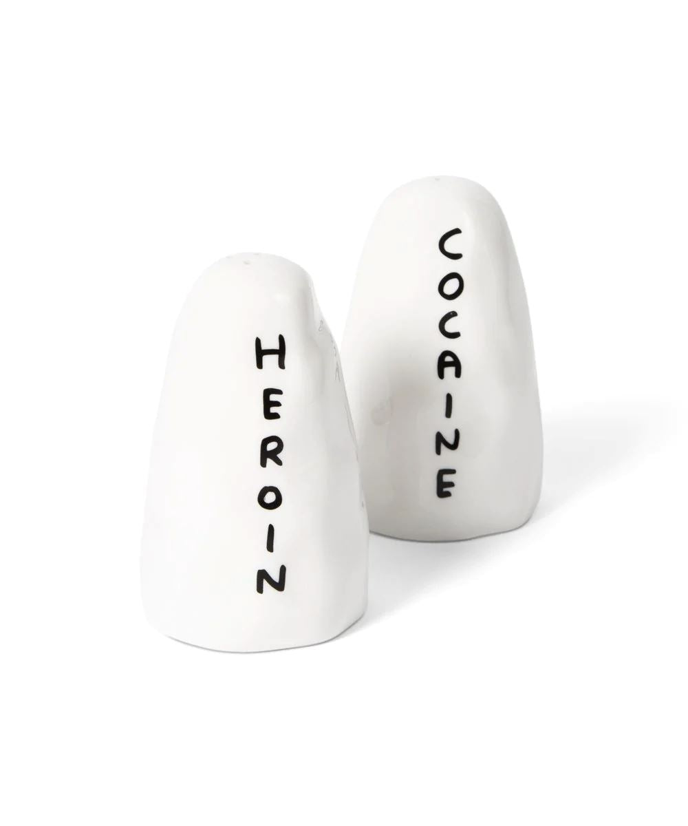 Cocaine & Heroin Salt and Pepper Shakers x David Shrigley - Third Drawer Down