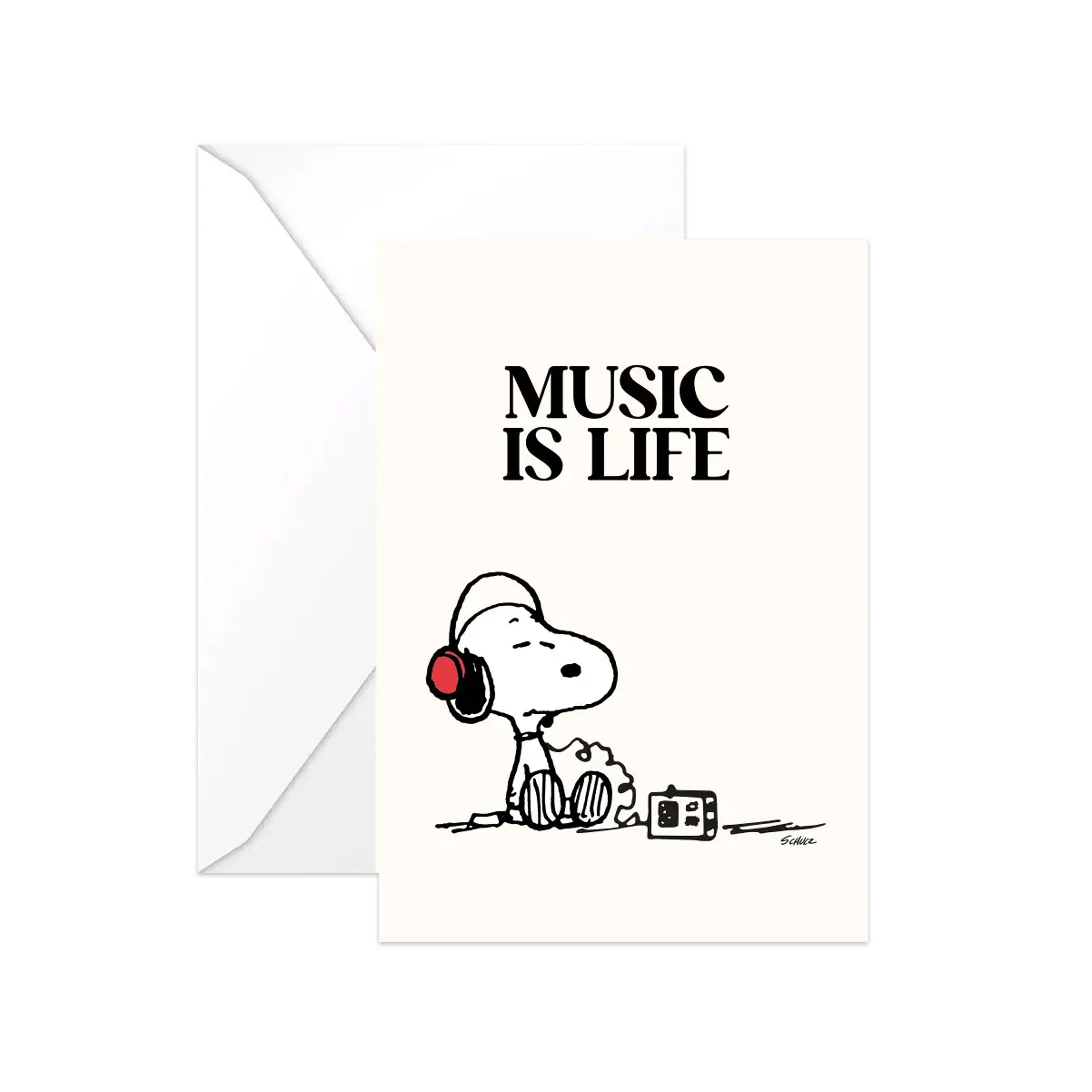'Music is Life' Snoopy Card - Third Drawer Down