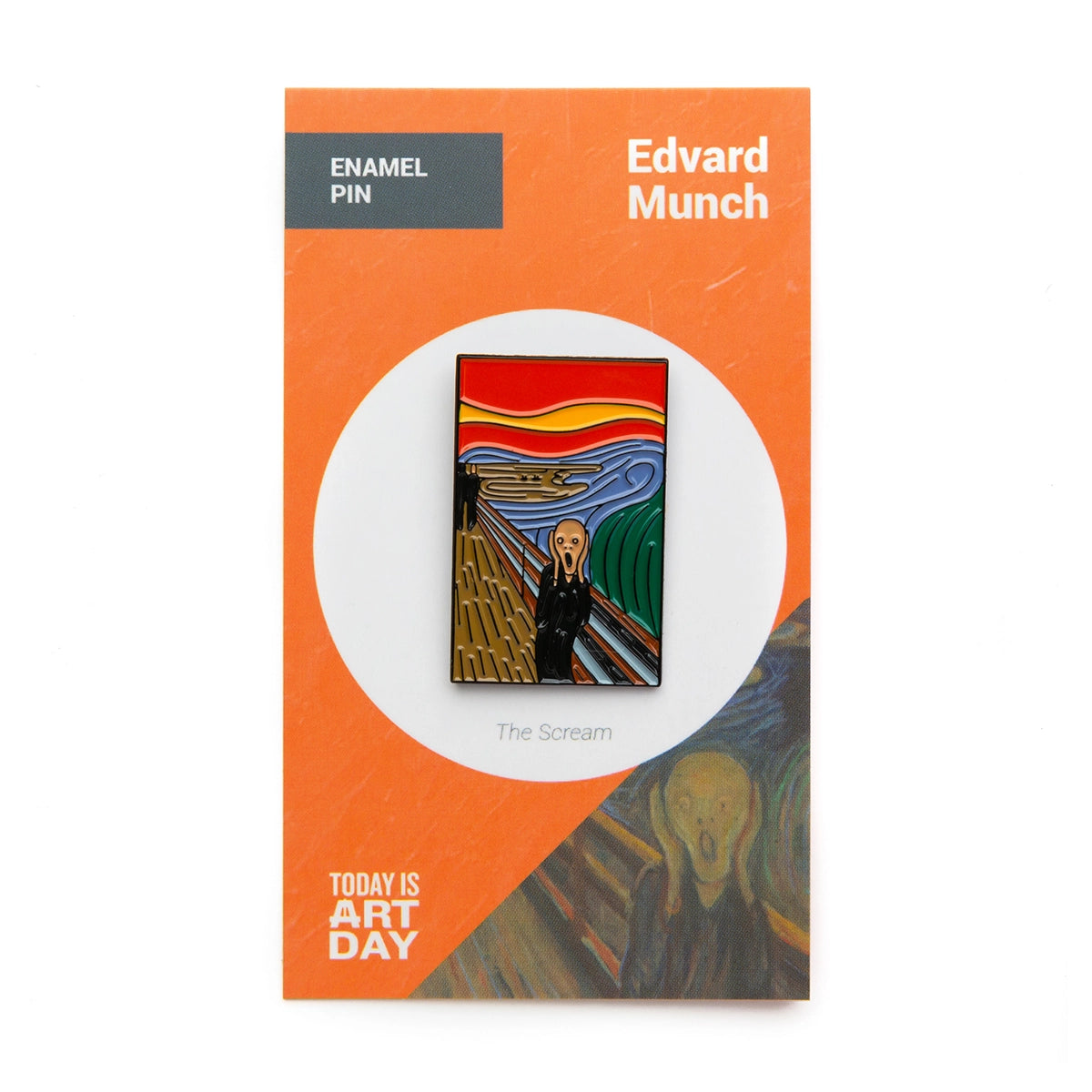 Edvard Munch the Scream Enamel Pin - Third Drawer Down