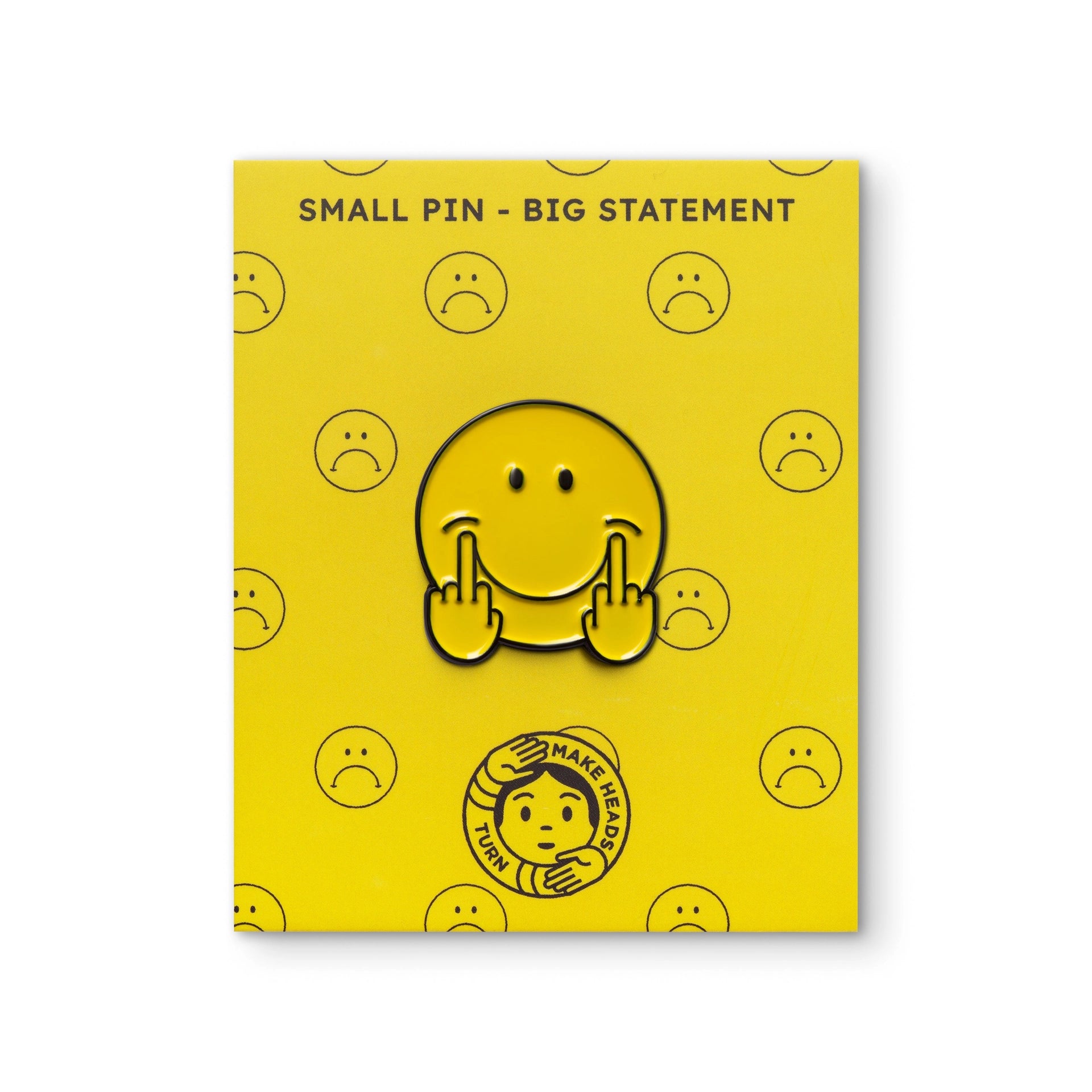 Middle Finger up Enamel Pin - Third Drawer Down