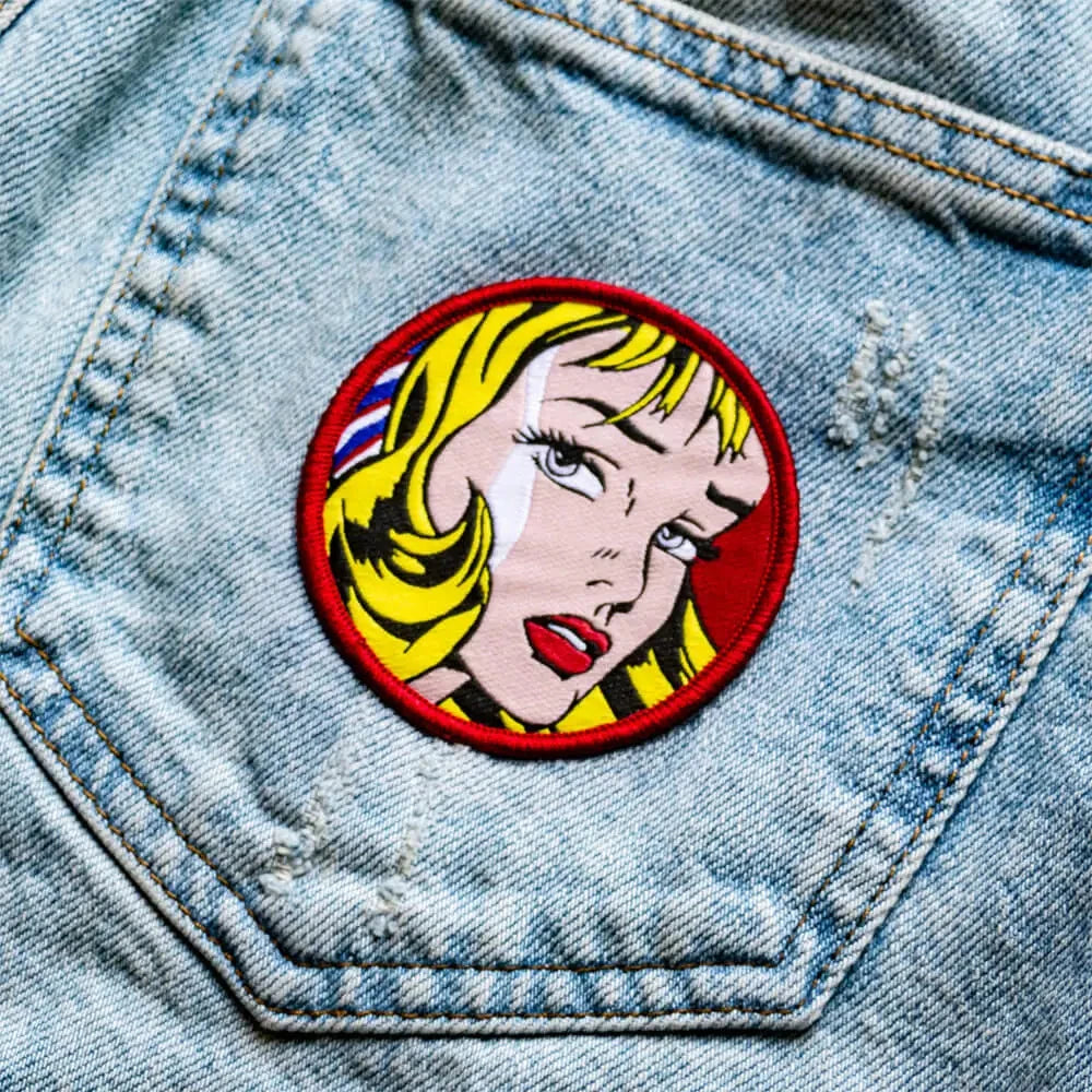 Girl with the Hair Ribbon Iron-On Patch x Apply Stickers - Third Drawer Down