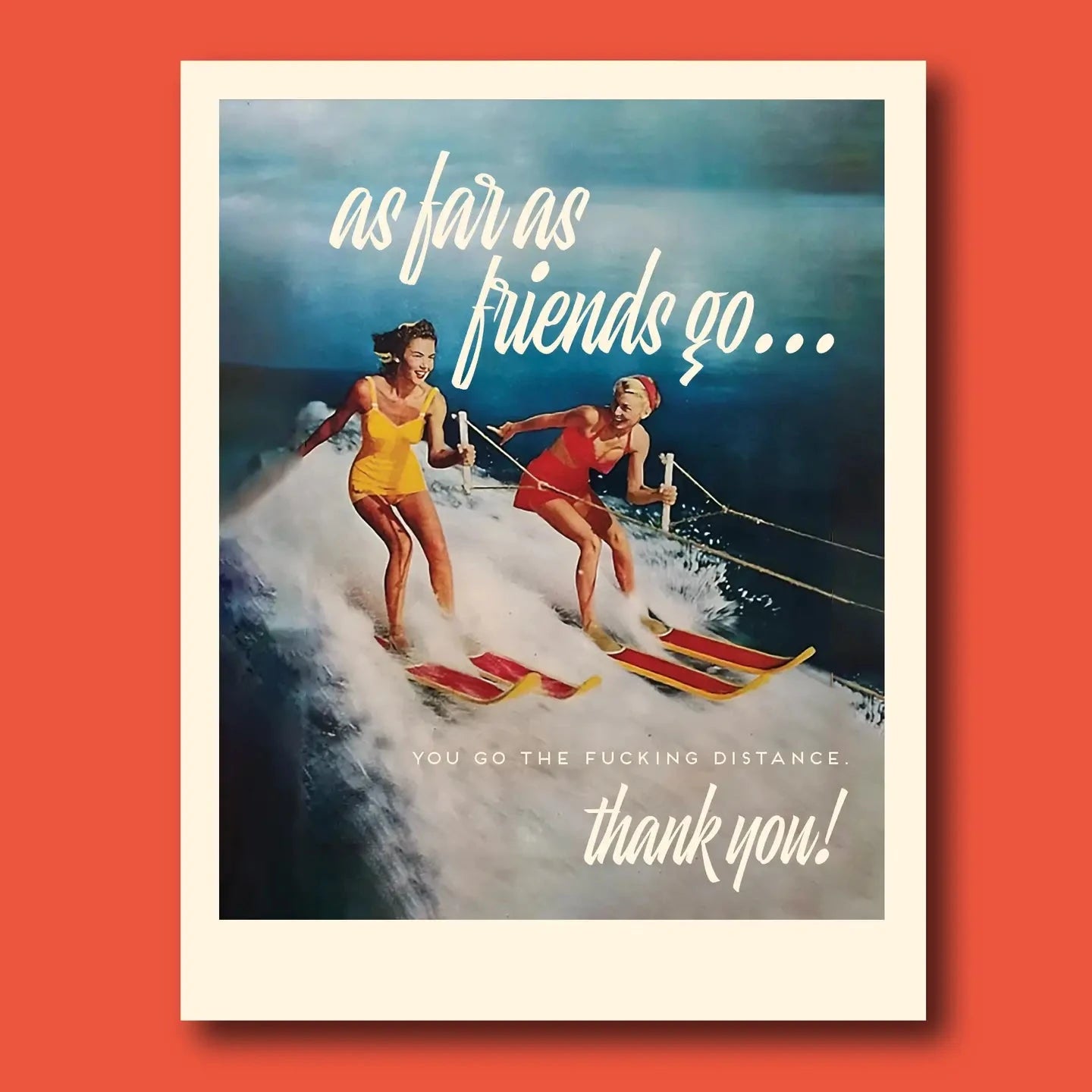 As Far As Friends Greeting Card x Offensive Delightful Gift Cards Offensive Delightful 