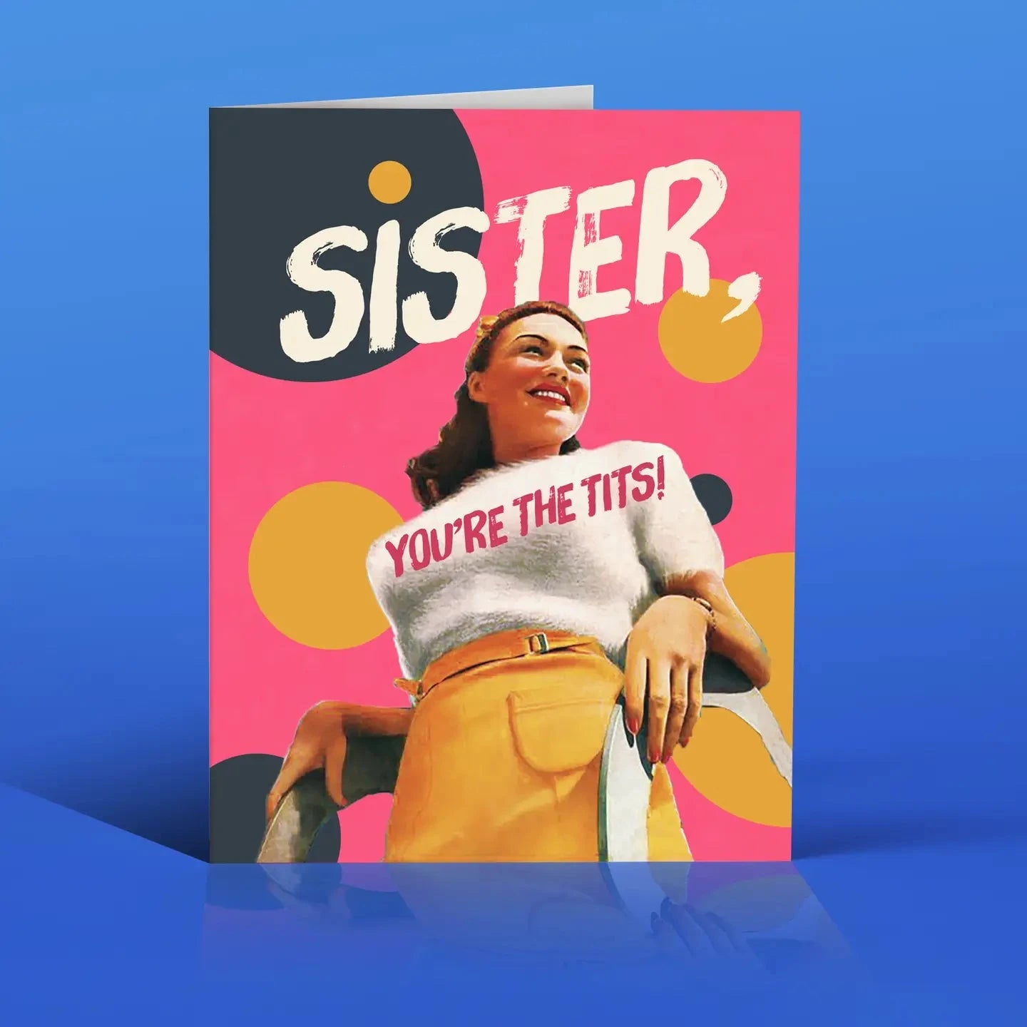 Pink Sister You're the Tits Greeting Card x Offensive Delightful Gift Cards Offensive Delightful 