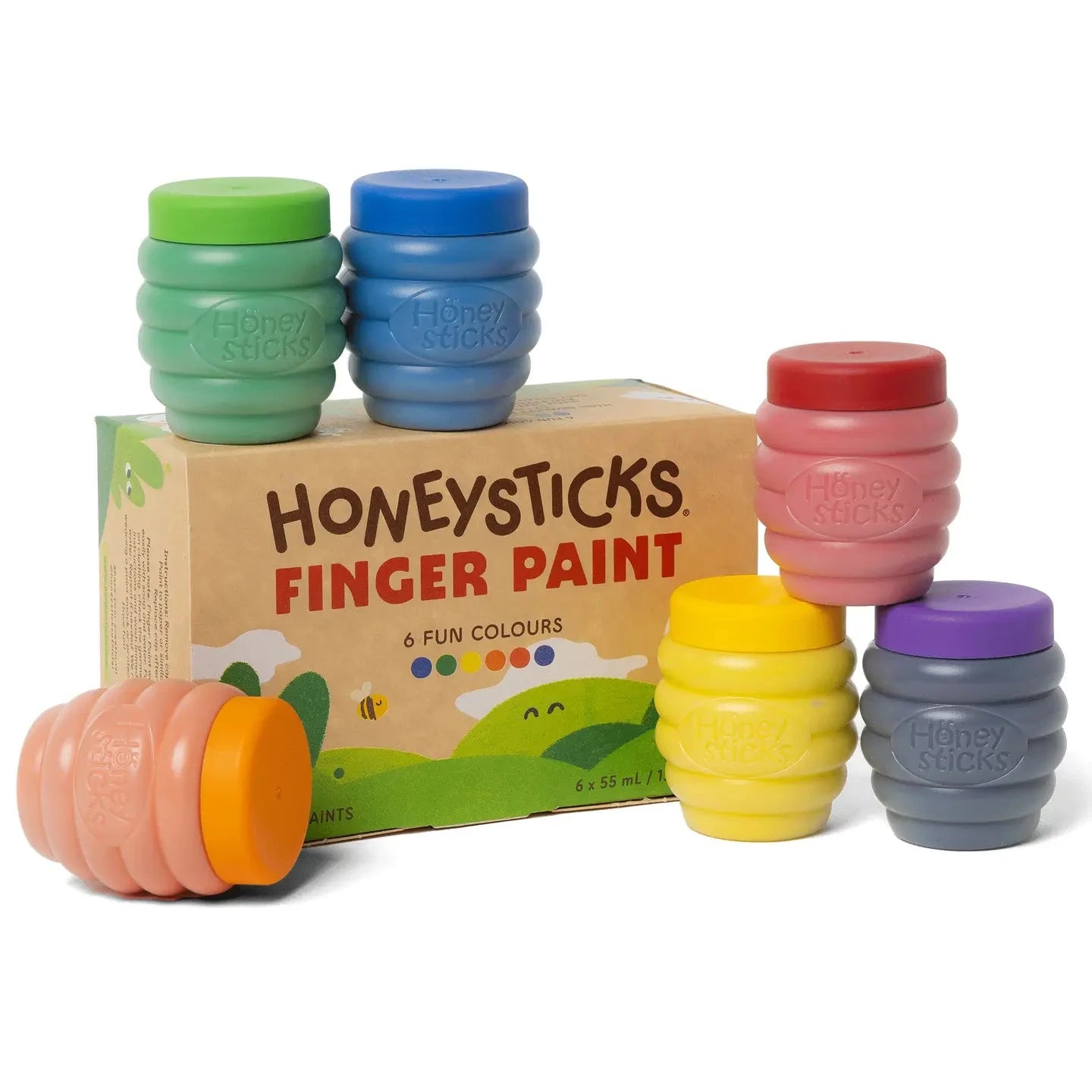 Honeysticks Finger Paint 6 Pack Kids Art Honeysticks 