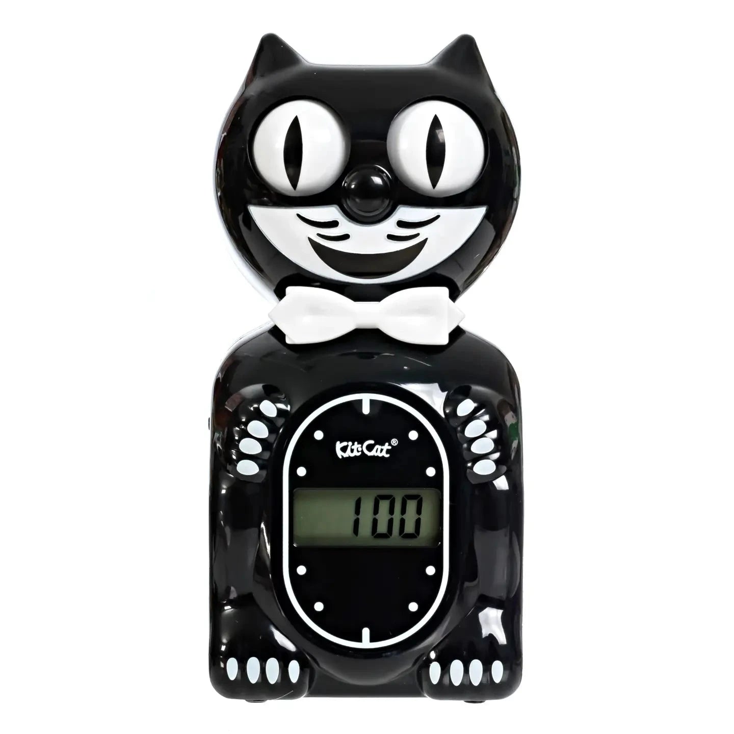 Black Kitty Cat Digital Alarm klock Technology Kit-Cat Klock 
