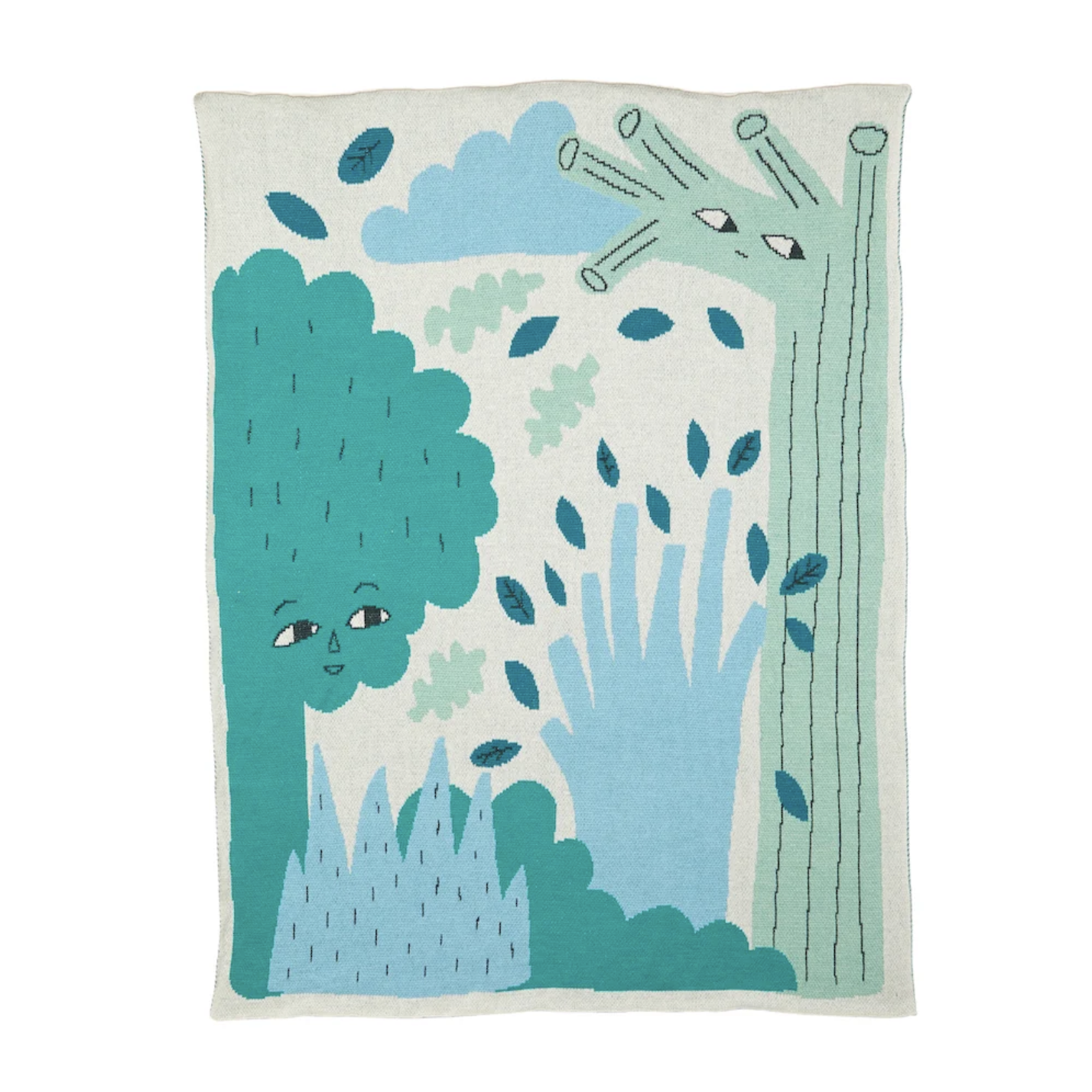 Green Trees Baby Blanket