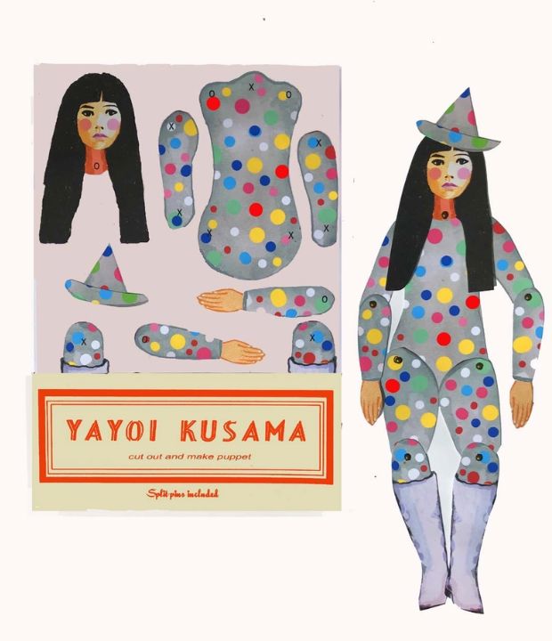 Yayoi Kusama Cut Out Make Puppet Paper Wini-Tapp 