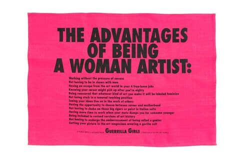 Advantages Of Being A Woman Tea Towel x Guerrilla Girls - Third Drawer Down