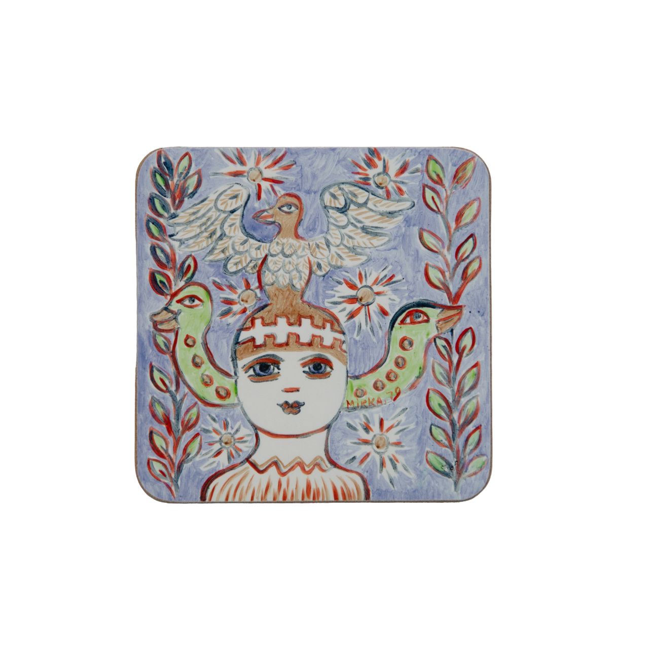 Coaster set of 4 x Mirka Mora - Third Drawer Down