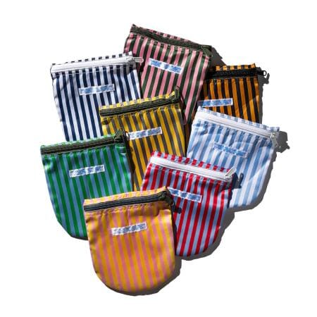 SCHOOL TIE FABRIC SEMICIRCLE POUCH - Third Drawer Down