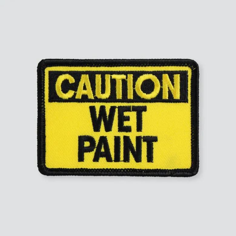 Pin Museum Caution Wet Paint Patch - Third Drawer Down