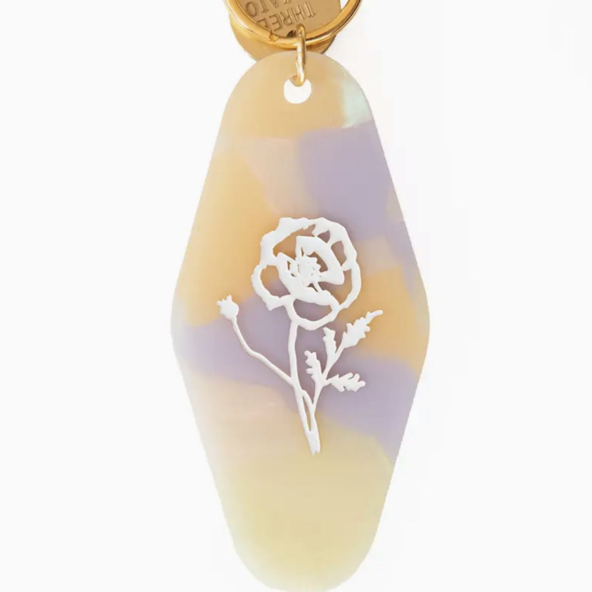 Floral Press Key Tag (Poppy) x Three Potato Four | Third Drawer Down