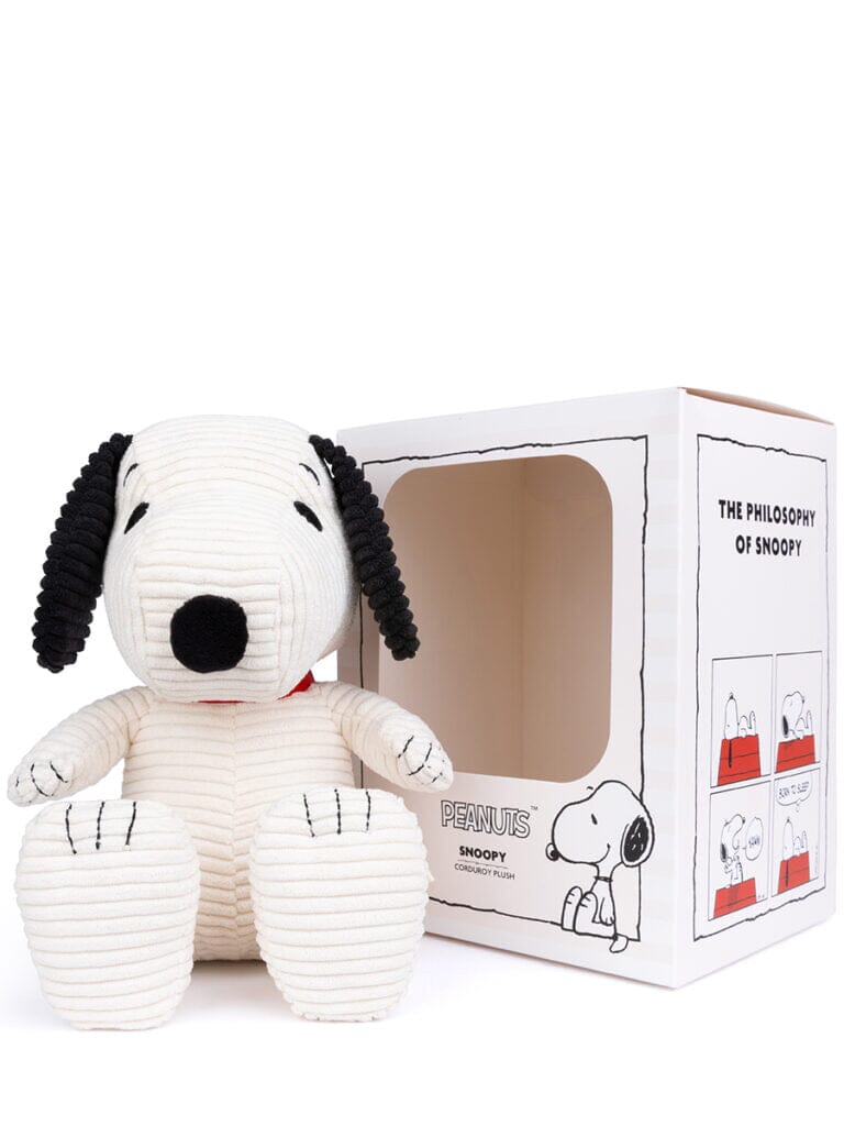 Snoopy Sitting Corduroy Cream in giftbox - Third Drawer Down