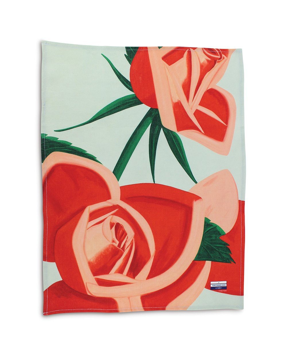 Red Rose Linen Tea Towel x Alex Katz - Third Drawer Down