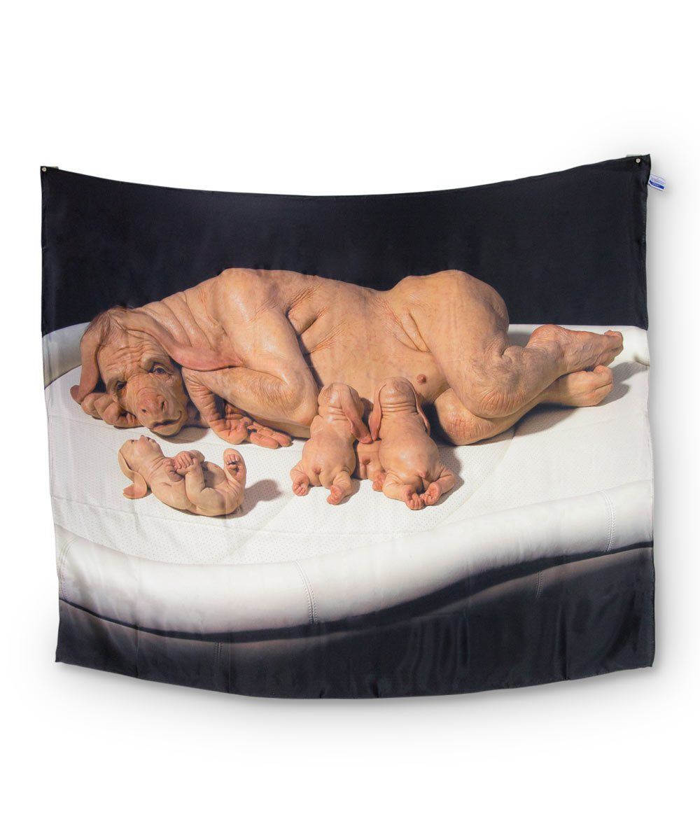 The Young Family Silk Scarf x Patricia Piccinini - Third Drawer Down