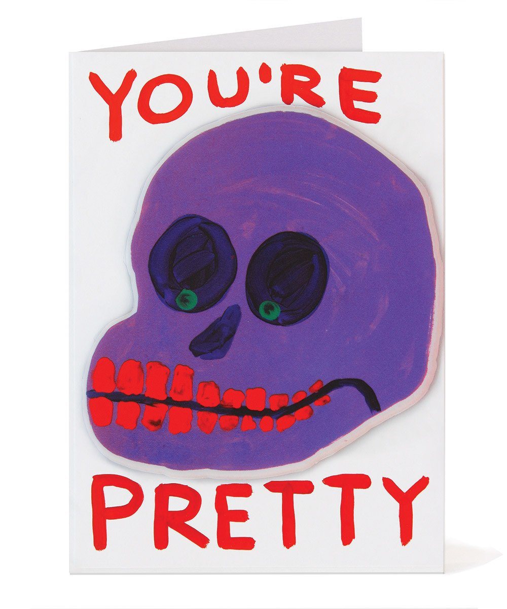 You're Pretty Puffy Sticker Card x David Shrigley - Third Drawer Down