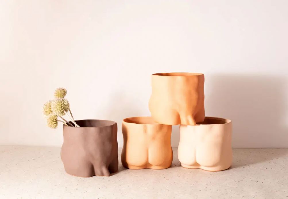 Booty Ceramic Pot Plant Holder - Third Drawer Down
