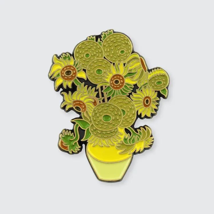 Sunflowers Enamel Pin - Pin Museum - Third Drawer Down
