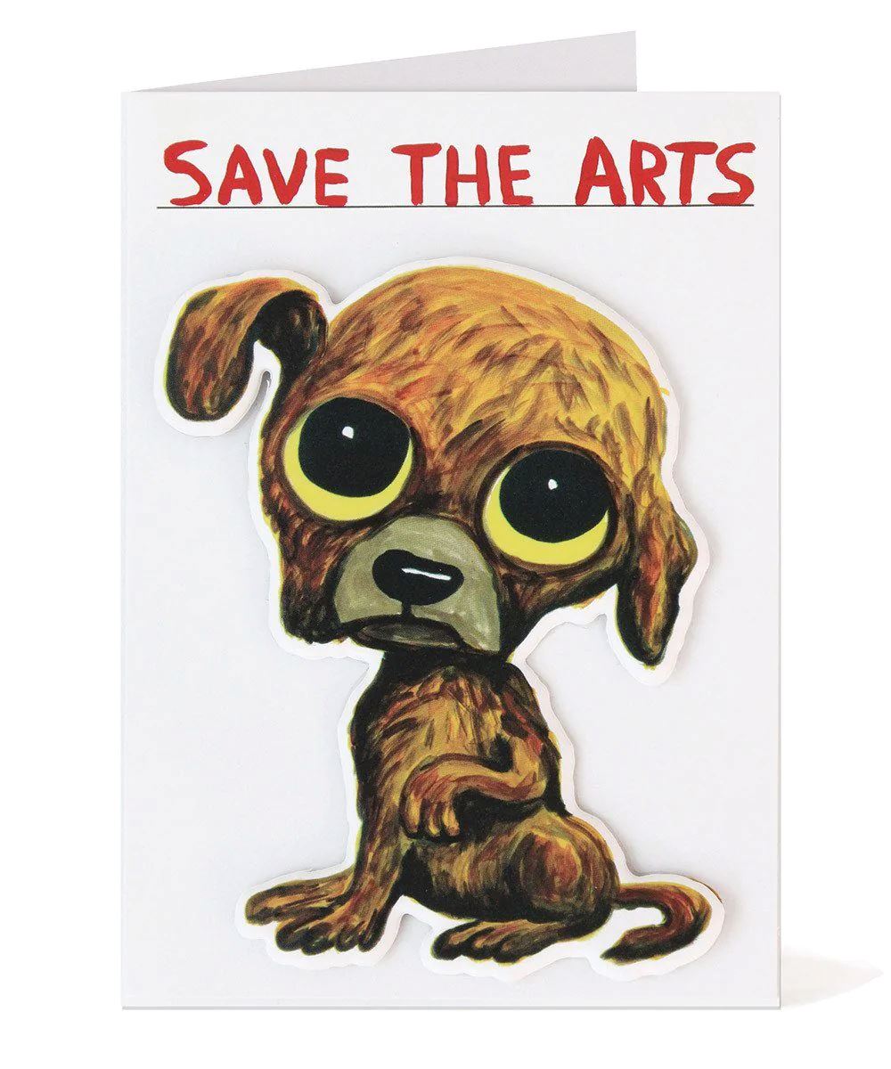 Save The Arts Puffy Sticker Card x David Shrigley - Third Drawer Down