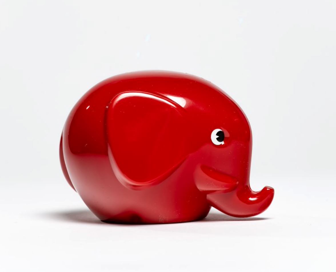 Elephant Money Box - Red - Third Drawer Down
