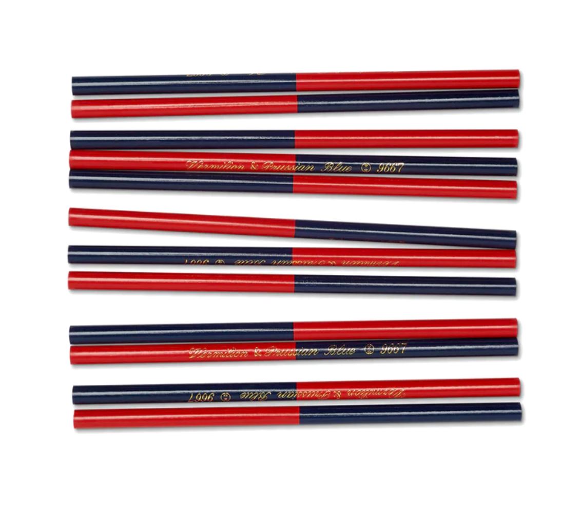 Kita-Boshi Vermillion & Prussian Blue - 12 Pencil Set - Third Drawer Down