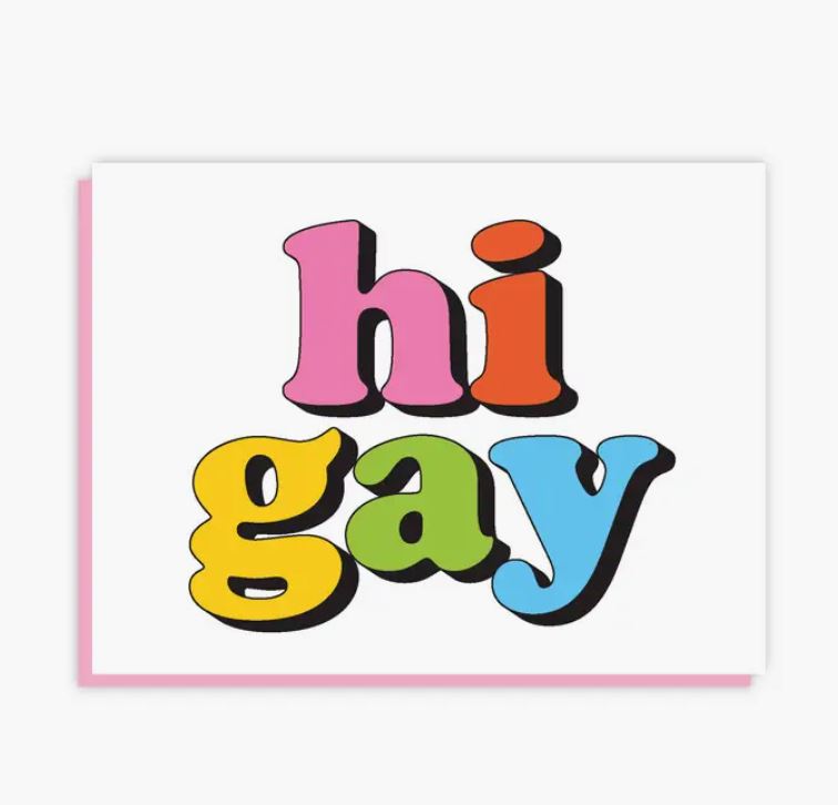 Little Gay Shop - Hi Gays A2 Card - Third Drawer Down