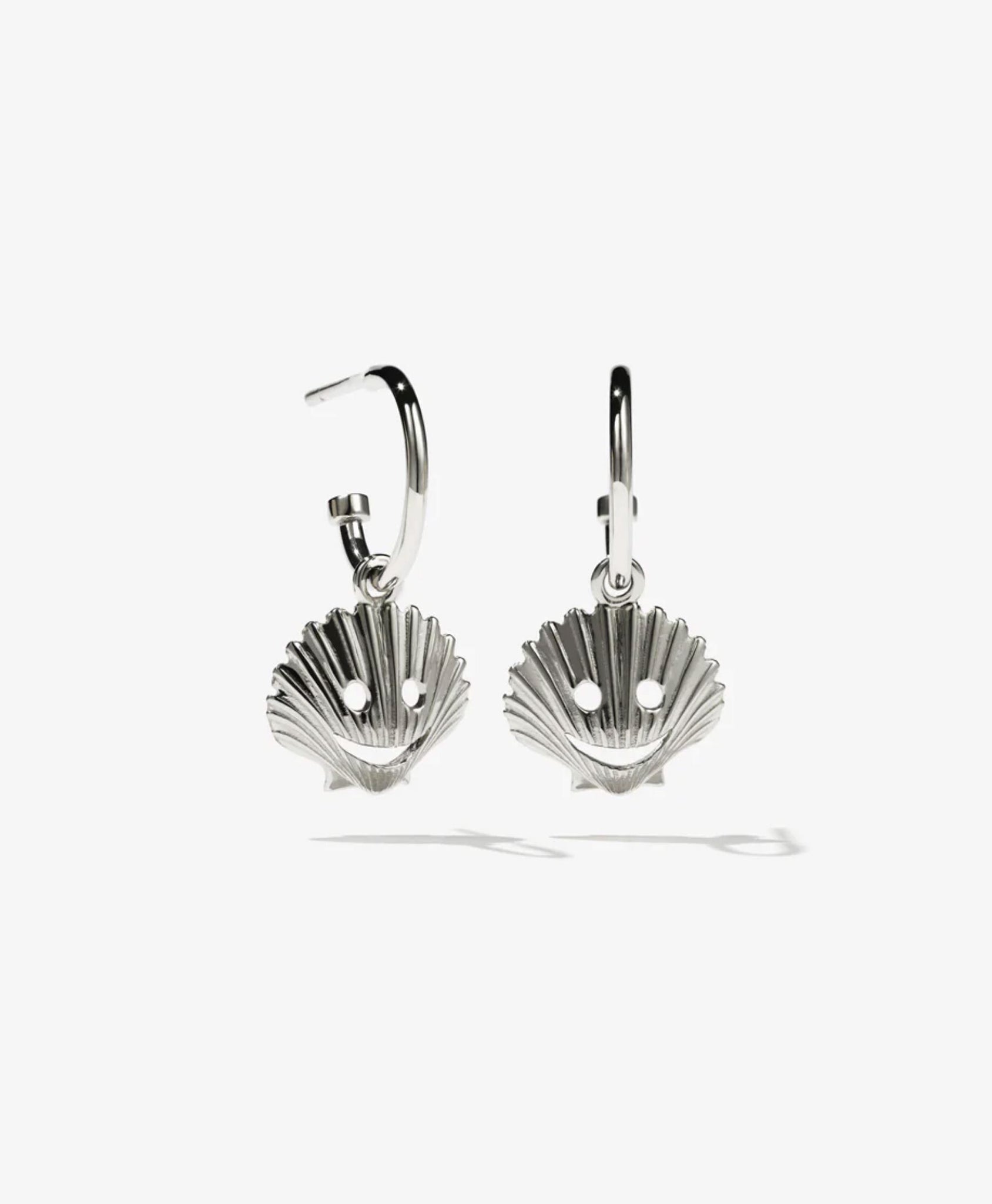 Nell x Meadowlark Shell Hoops Sterling Silver - Third Drawer Down