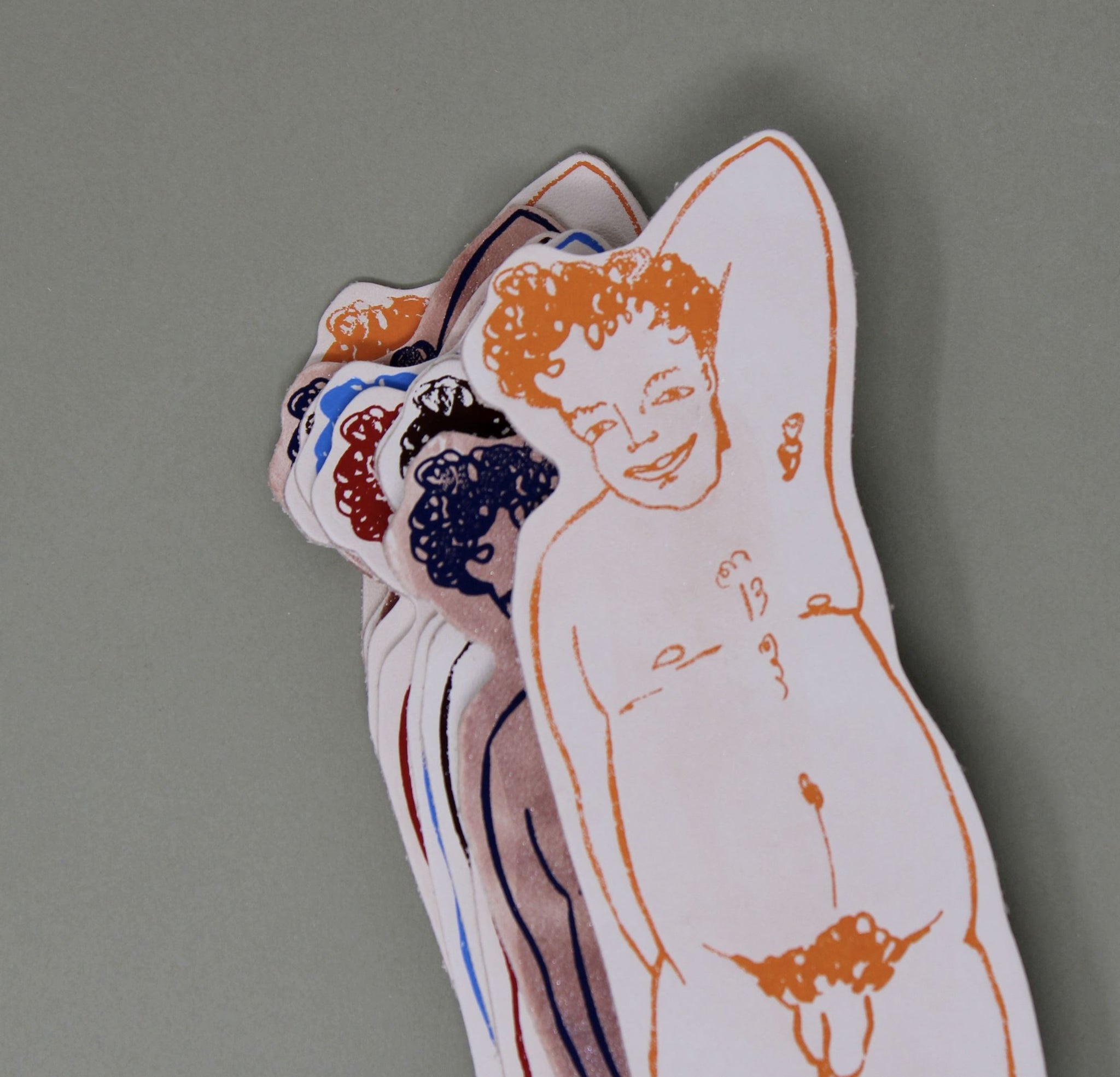 Relaxed Nude Man Bookmark x Ark - Third Drawer Down