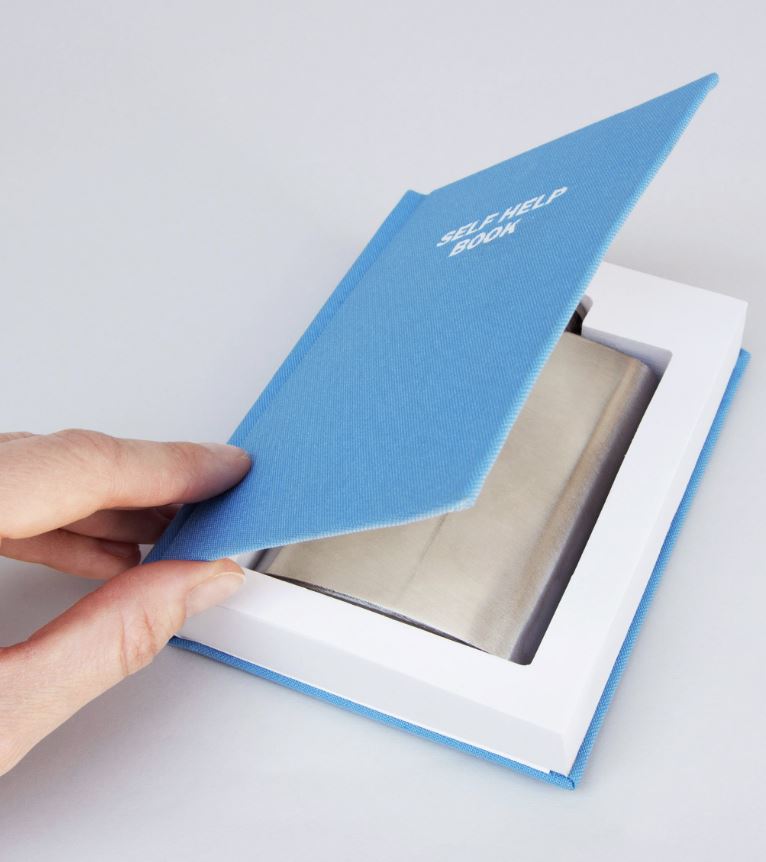 Flask in a Self Help Book - Third Drawer Down